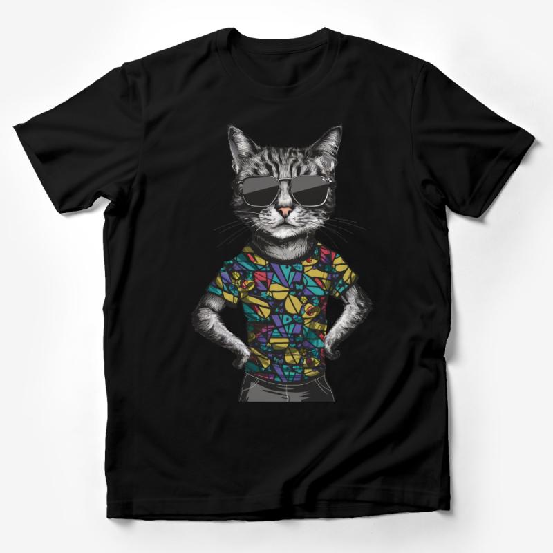 Cool Cat T-Shirt with Sunglasses, Funky Cat Graphic Tee, Unisex Casual Shirt, Hipster Cat Top, Unique Feline Design, Gift for Cat Lovers Male T-Shirt Cool Cat T-Shirt with Sunglasses, Funky Cat Graphic Tee, Unisex Casual Shirt, Hipster Cat Top, Unique Feline Design, Gift for Cat Lovers Male T-Shirt