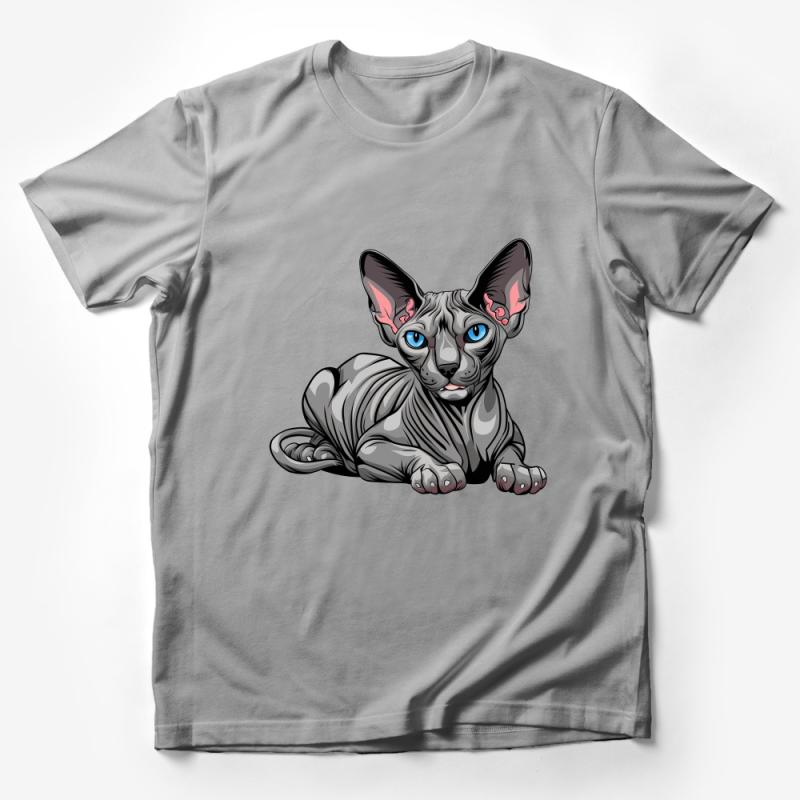 Cute Sphynx Cat T-Shirt, Hairless Cat Lover Tee, Unique Pet Illustration Shirt, Unisex Cat Graphic Tee, Casual Animal Print Top Male T-Shirt Cute Sphynx Cat T-Shirt, Hairless Cat Lover Tee, Unique Pet Illustration Shirt, Unisex Cat Graphic Tee, Casual Animal Print Top Male T-Shirt