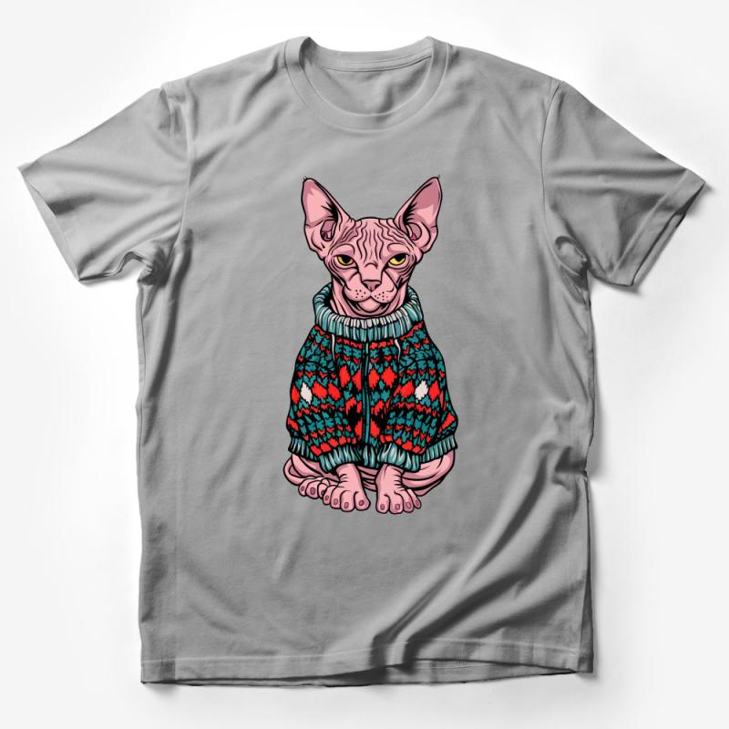 Hipster Sphynx Cat T-Shirt, Quirky Cat Lover Tee, Unisex Graphic Shirt, Cozy Animal Winter Apparel, Casual Fashion Top Male T-Shirt Hipster Sphynx Cat T-Shirt, Quirky Cat Lover Tee, Unisex Graphic Shirt, Cozy Animal Winter Apparel, Casual Fashion Top Male T-Shirt