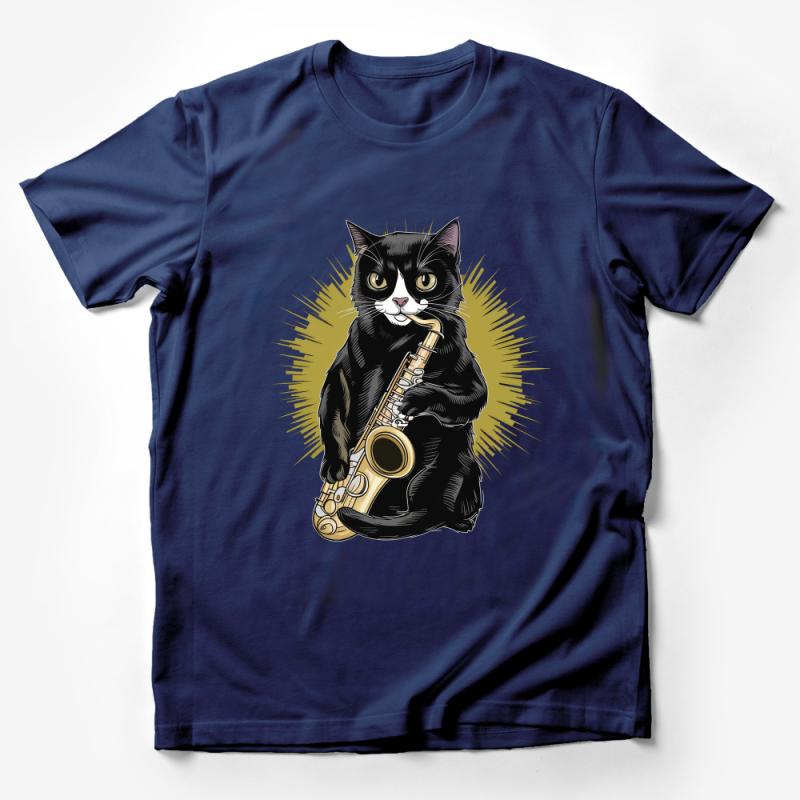 Jazz Cat T-Shirt, Cool Cat Playing Saxophone, Musician Cat Tee, Cute Feline Lover Gift, Funky Animal Graphic Shirt, Unisex Apparel Male T-Shirt Jazz Cat T-Shirt, Cool Cat Playing Saxophone, Musician Cat Tee, Cute Feline Lover Gift, Funky Animal Graphic Shirt, Unisex Apparel Male T-Shirt