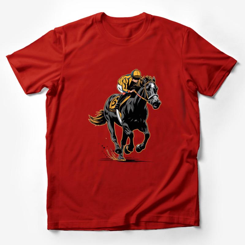 Horse Racing Graphic Tee, Equestrian Sports T-Shirt, Jockey and Horse Print, Unisex Horse Lover Shirt, Casual Streetwear, Gift for Racing Fans Male T-Shirt Horse Racing Graphic Tee, Equestrian Sports T-Shirt, Jockey and Horse Print, Unisex Horse Lover Shirt, Casual Streetwear, Gift for Racing Fans Male T-Shirt